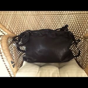 All Saints Black Leather Purse